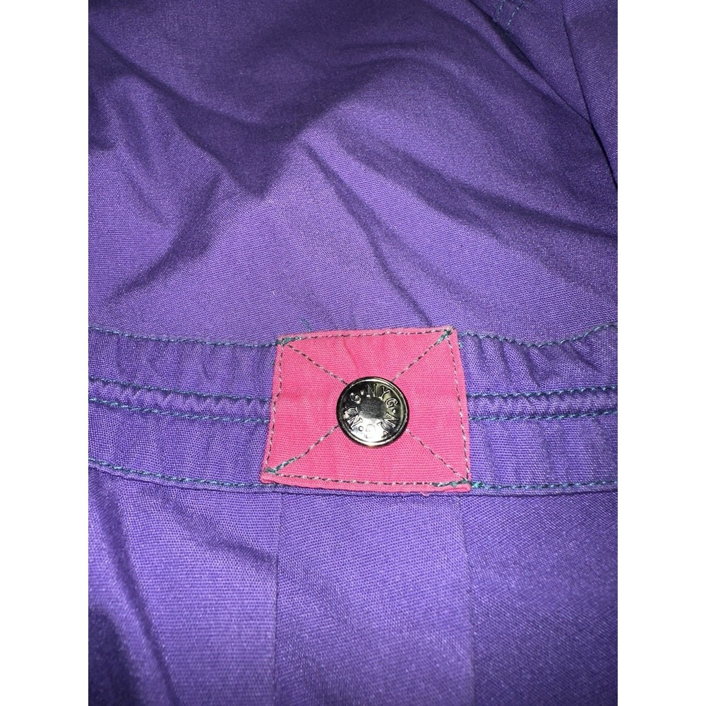 VINTAGE New York Girl Ski Jacket Womens Large L Parka Button Purple Pink 90s - Picture 3 of 5